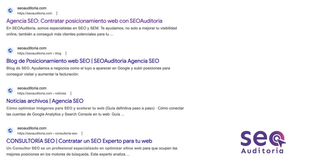 Ejemplo de meta descripción efectiva: POSICIONA TU WEB